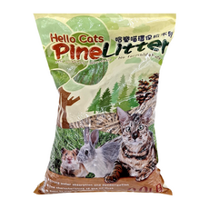 哈樂喵 Hello Cats 環保松木砂, 100%天然松木, 無粉塵, 不黏腳, 20LB, 1包