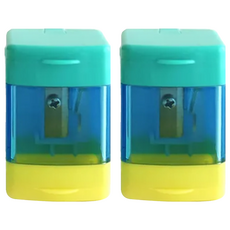 Iwako 馬卡龍色立方體筆削, 藍色, 2個