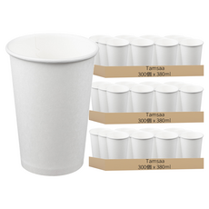 Tamsaa 純白紙杯 380ml, 300個, 3盒