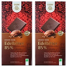 GEPA 85%黑巧克力片, 100g, 2片