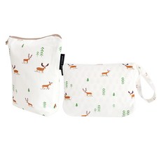 Coney Island 防水攜帶式尿布墊+收納包, 駝鹿款