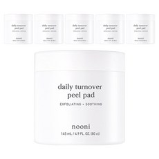 nooni AHA日常煥活去角質爽膚棉片 145ml, 80片, 6罐
