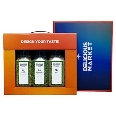 딜리셔스마켓 블랙라벨 허브향신료 오레가노 70g + 바질 80g + 파슬리 40g 선물세트 + 패키지 박스, 190g, 1세트