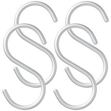 名仕 AC 超輕量.鋁質S勾 中 2個, 銀色, 2組