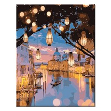 모모픽스페인팅 DIY 명화 그리기 60 x 75 cm, WP06 이태리의 밤, 1개