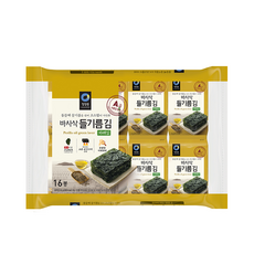 대상 들기름 바사삭김 파래김, 4g, 48개