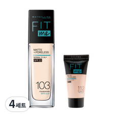 메이블린 핏미 파운데이션 30ml + 미니 파운데이션 5ml 세트, 본품(103 페어), 미니(랜덤발송), 4세트
