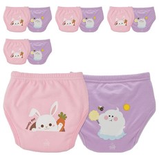 agazzang Friendly 6層如廁訓練褲, 兔子, 雲朵, 5套