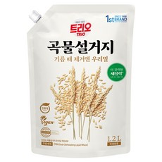 트리오 곡물설거지 우리밀 주방세제 리필, 1.2L, 1개