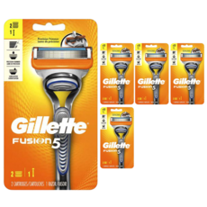 질레트 퓨전 면도기 핸들 + 면도날 2입, 1개입, 5세트