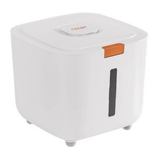 ASCOR 簡約密封防蟲儲米桶 10KG大容量 附量杯 廚房收納, 象牙白, 27 x 24 x 24cm, 1個