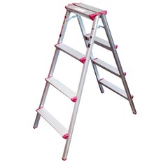 가정용 접이식 미니 작업 알루미늄 광폭 4단 사다리, 1개