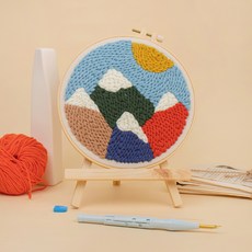 Artjoy DIY打孔針刺繡套組, 白雪覆蓋的山脈, 1套