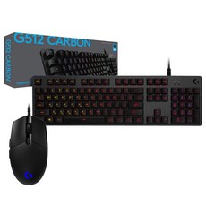 로지텍 HERO 게이밍 마우스 G PRO + RGB 기계식 키보드 GX Blue Clicky, 키보드 + 마우스, 1세트, G512(키보드),M-U0052(마우스), 일반형