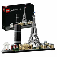 LEGO 樂高 21044 經典建築系列 積木模型, 法國巴黎鐵塔 Paris 灰色 + 黑色, 1盒