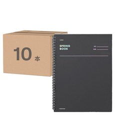 motemote 線圈康乃爾筆記本 黑色 100張, 10本