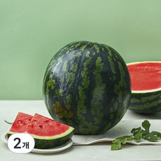 당도선별 11brix 수박, 6kg이상, 2개