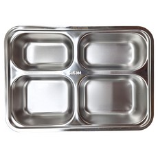 優得 304完美餐盤附蓋 4格, SP-1009, 245 x 175 x 42.5mm, 1個