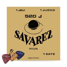 SAVAREZ Alliance 古典吉他弦 普通張力 + Castlepick 3p, 520J, 混色, 1個