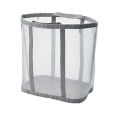 MUJI 無印良品 尼龍網眼洗衣籃, 灰色