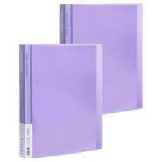 Lan CHYn 連勤牌文具 PE PP 果凍色系 40入資料簿 LC-40JL, 紫色, 2個