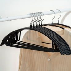 JMIL 防滑無痕衣架, 黑色, 10個