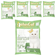 Aatas Cat 加冕貓 紙砂紙貓砂, KRISP KLUMP 凝結環保貓砂 綠茶香, 7L, 6包