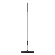 MR.SIGA 多用途 3合1 橡膠掃把 刮水器 附可拆卸拖布 推桿, 黑色, 1個