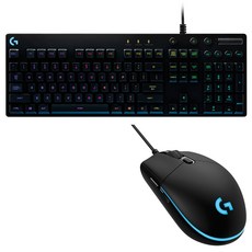 로지텍 HERO 게이밍 마우스 G PRO + 오리온 스펙트럼 기계식 게이밍키보드, 키보드 + 마우스, 1세트, M-U0052(마우스),G810 RGB(키보드), 일반형