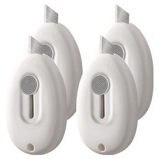 다다 착 붙는 현관 자석 택배 커터칼, 화이트, 4개