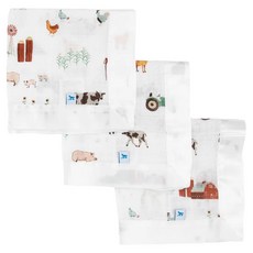 little unicorn 純棉安撫巾 3條, 農場生活