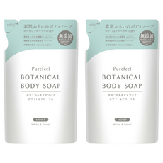 第一石鹼 純感植物性沐浴乳補充包 滋潤型 花香 添加植物精華 溫和弱酸無刺激, 380ml, 2包