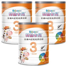Babecare 貝比卡兒 金選A 幼兒成長牛奶粉3號, 900g, 3罐