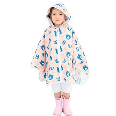 bebe chouette 孩童動物印花斗篷雨衣
