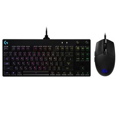 로지텍 HERO 게이밍 마우스 G PRO + 기계식 게이밍 키보드, 키보드 + 마우스, 1세트, M-U0052(마우스),G Pro(키보드), 일반형