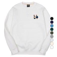 okstar 男女通用 迷你朋友 Brodog 刺繡 特殊雙面 大學T 3SSP003