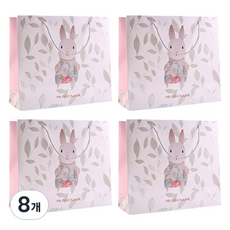 언더보스 러블리 애니멀 쇼핑백 14 x 15 x 7 cm, 내추럴버니, 8개