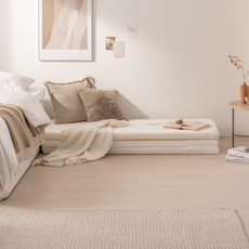 퓨어셀 사계절 두툼 토퍼 3단 접이식매트리스, 화이트, 11cm