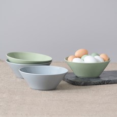 BOWL BOWL 簡約碗法國灰*2+蘋果綠*2, 灰色2入+綠色2入, 1組