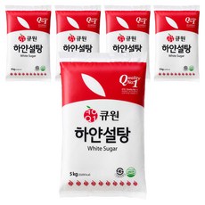 큐원 하얀 설탕, 5kg, 5개