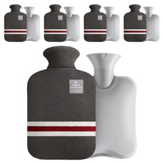 생활애찬 빅사이즈 보온 물주머니 찜질 핫팩 다크그레이 2000ml, 5세트