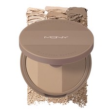 MACQUEEN NEWYORK Fake Up三色修容餅 9g, Neutral Brown, 1個