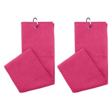 Robroco 超細纖維球清潔高爾夫毛巾, 玫瑰紅, 2個