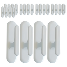 Lifesalim 壁掛式多功能固定掛鉤, 白色, 24個