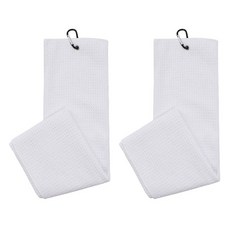 Robroco 超細纖維高爾夫球清潔毛巾, 白色, 2個