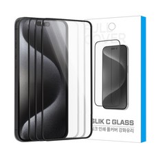 하이온 C실크인쇄 강화유리 휴대폰 보호필름 3p 세트, 1세트