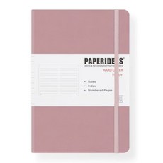 PAPERIDEAS 硬皮 橫線 A5 筆記本, 冰莓粉, 1本