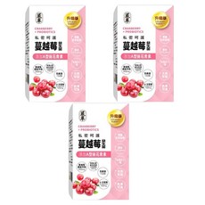 嚴萃 蔓越莓益生菌, 升級版, 添加A型前花青素，專利UTI-Best洛神花萃取，含維生素C, 30顆, 17.4g, 3盒