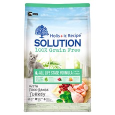 Holistic Recipe SOLUTION 耐吉斯 全齡貓 無穀化毛配方 乾飼料, 火雞配方, 3kg, 1袋