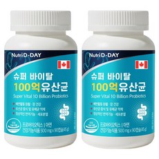 Nutri D-DAY Super Vital 100億乳酸菌膠囊, 2罐, 90顆